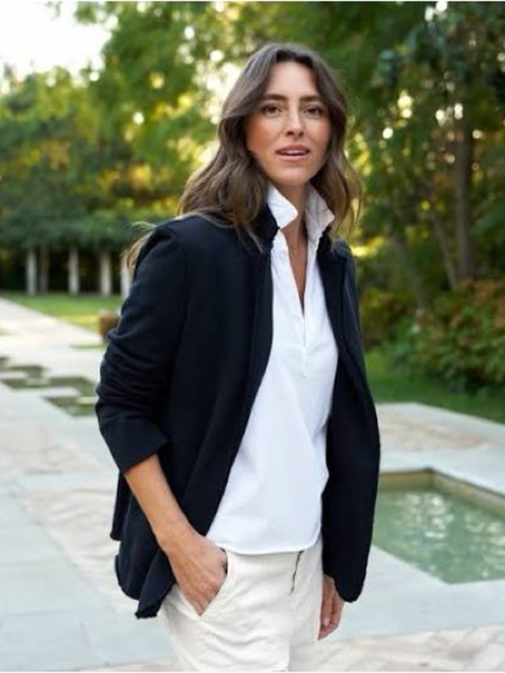 Frank & Eileen Dublin Navy Terry Women's Blazer